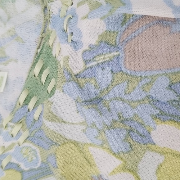 Sigrid Olsen Vintage Silk Blend Pastel Interwoven Top - Picture 5 of 6